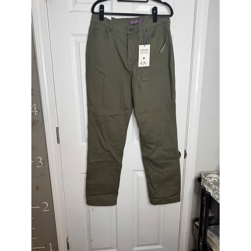 GLORIA VANDERBILT NWT Amanda Slimming Jean Size 14 Olive